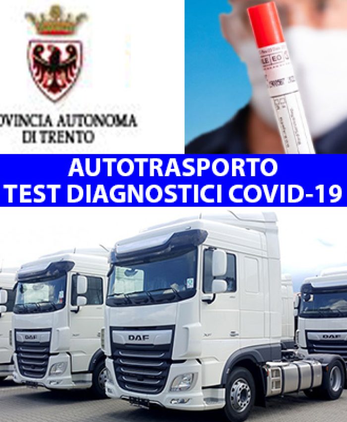 trentino autotraporto test diagnostici covid